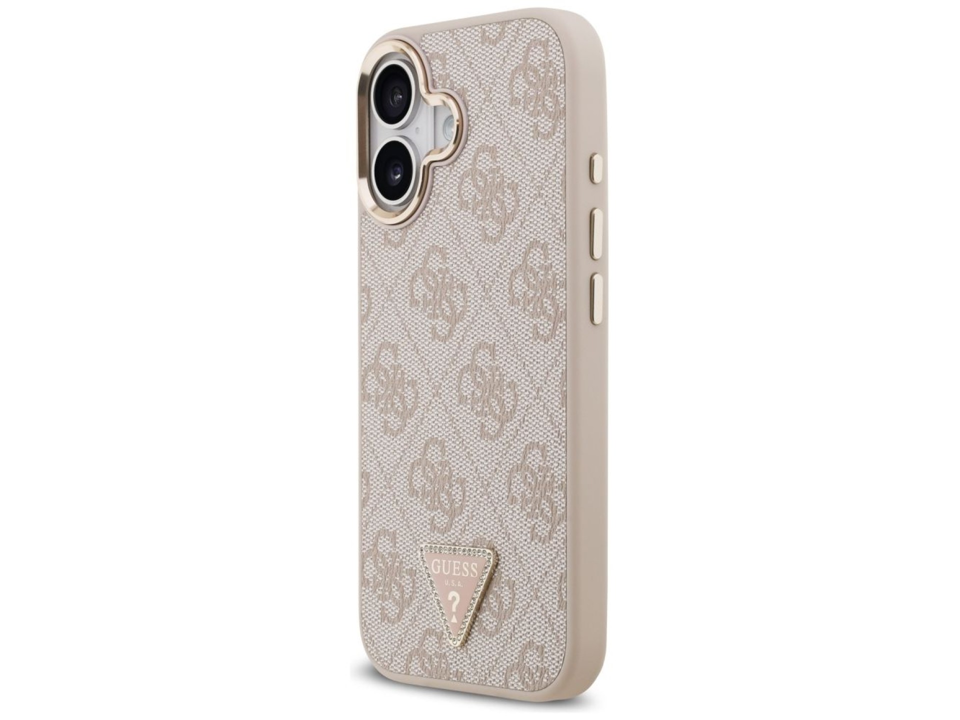 Guess 4G Triangle Logo MagSafe Case for iPhone 17 - Rose Gold