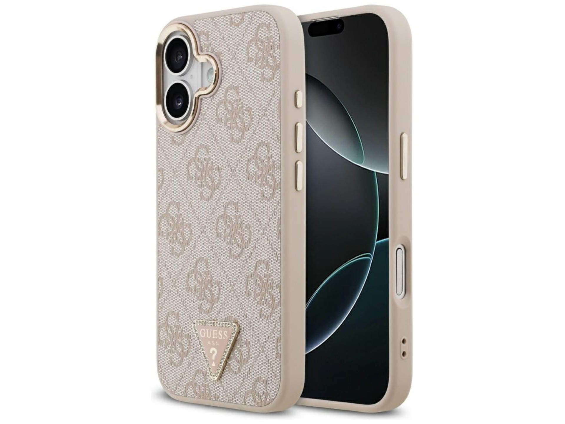 Guess 4G Triangle Logo MagSafe Case for iPhone 17 - Rose Gold