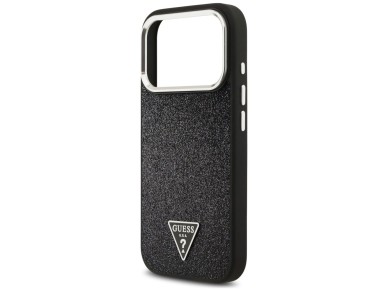 Guess Glitter Triangle Logo MagSafe Case for iPhone 17 Pro - Black Guess Glitter Triangle Logo MagSafe Case for iPhone 17 Pro - Black