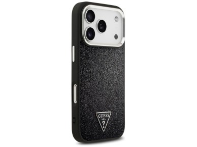 Guess Glitter Triangle Logo MagSafe Case for iPhone 17 Pro - Black Guess Glitter Triangle Logo MagSafe Case for iPhone 17 Pro - Black