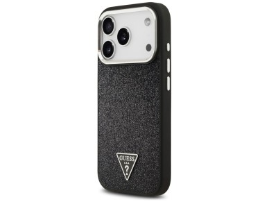 Guess Glitter Triangle Logo MagSafe Case for iPhone 17 Pro - Black Guess Glitter Triangle Logo MagSafe Case for iPhone 17 Pro - Black
