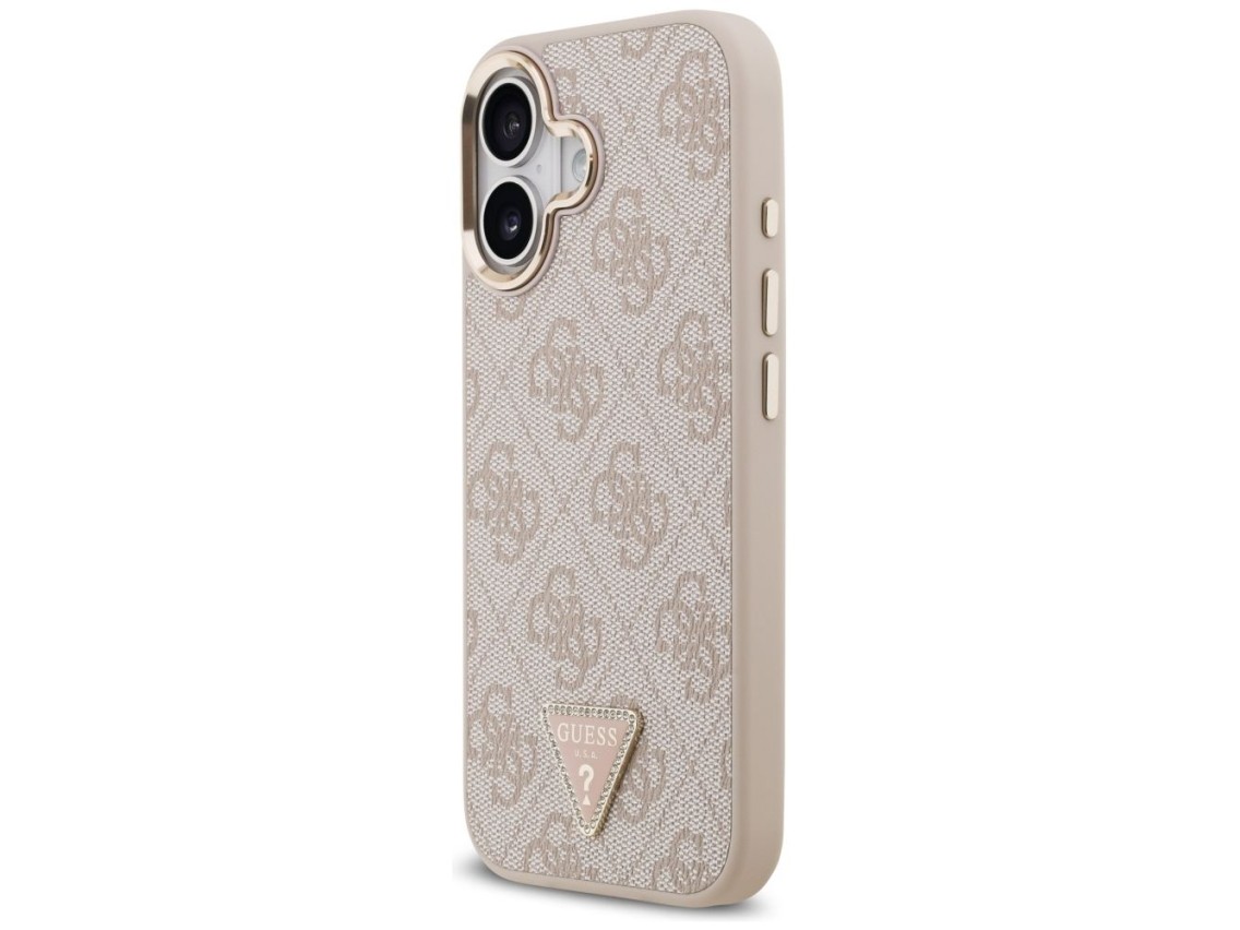 Guess 4G Triangle Logo MagSafe Case for iPhone 17 - Rose Gold