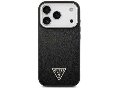 Guess Glitter Triangle Logo MagSafe Case for iPhone 17 Pro - Black Guess Glitter Triangle Logo MagSafe Case for iPhone 17 Pro - Black