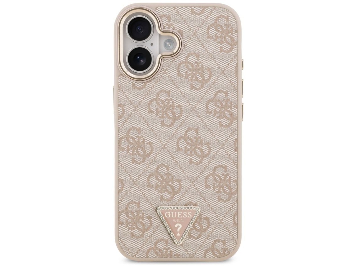 Guess 4G Triangle Logo MagSafe Case for iPhone 17 - Rose Gold