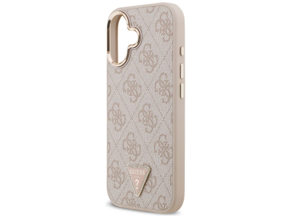 Guess 4G Triangle Logo MagSafe Case for iPhone 17 - Rose Gold