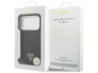 Guess Glitter Triangle Logo MagSafe Case for iPhone 17 Pro - Black Guess Glitter Triangle Logo MagSafe Case for iPhone 17 Pro - Black
