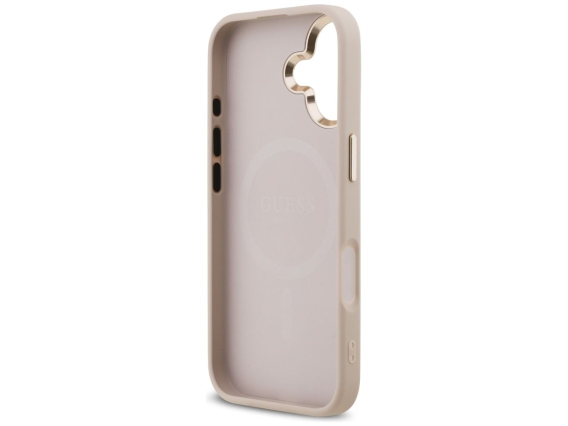 Guess 4G Triangle Logo MagSafe Case for iPhone 17 - Rose Gold