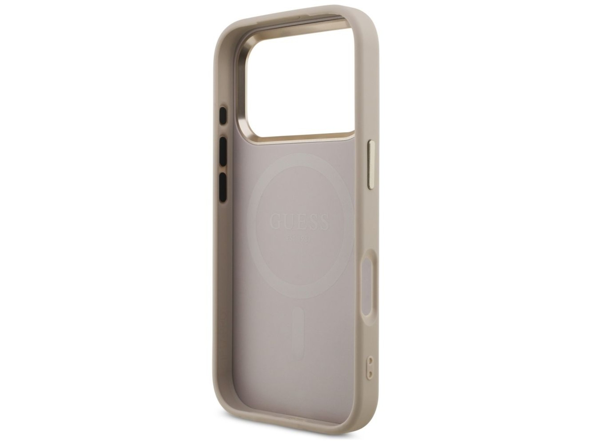 Funda Guess 4G con logo triangular y MagSafe para iPhone 17 Pro - Oro rosa