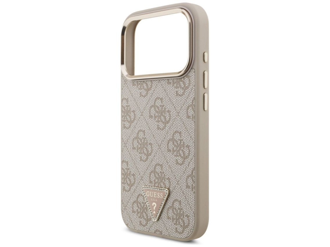 Capa Guess 4G Triangle Logo MagSafe para iPhone 17 Pro - Ouro Rosa