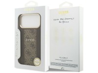 Capa Guess 4G Stripe MagSafe para iPhone 17 Pro Max - marrom Capa Guess 4G Stripe MagSafe para iPhone 17 Pro Max - marrom