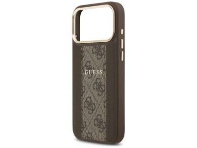 Guess 4G Stripe MagSafe case for iPhone 17 Pro Max - brown Guess 4G Stripe MagSafe case for iPhone 17 Pro Max - brown