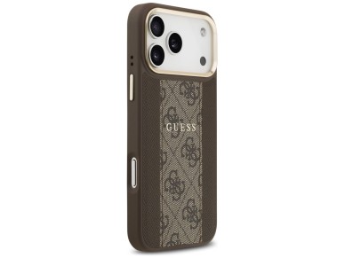 Guess 4G Stripe MagSafe case for iPhone 17 Pro Max - brown Guess 4G Stripe MagSafe case for iPhone 17 Pro Max - brown