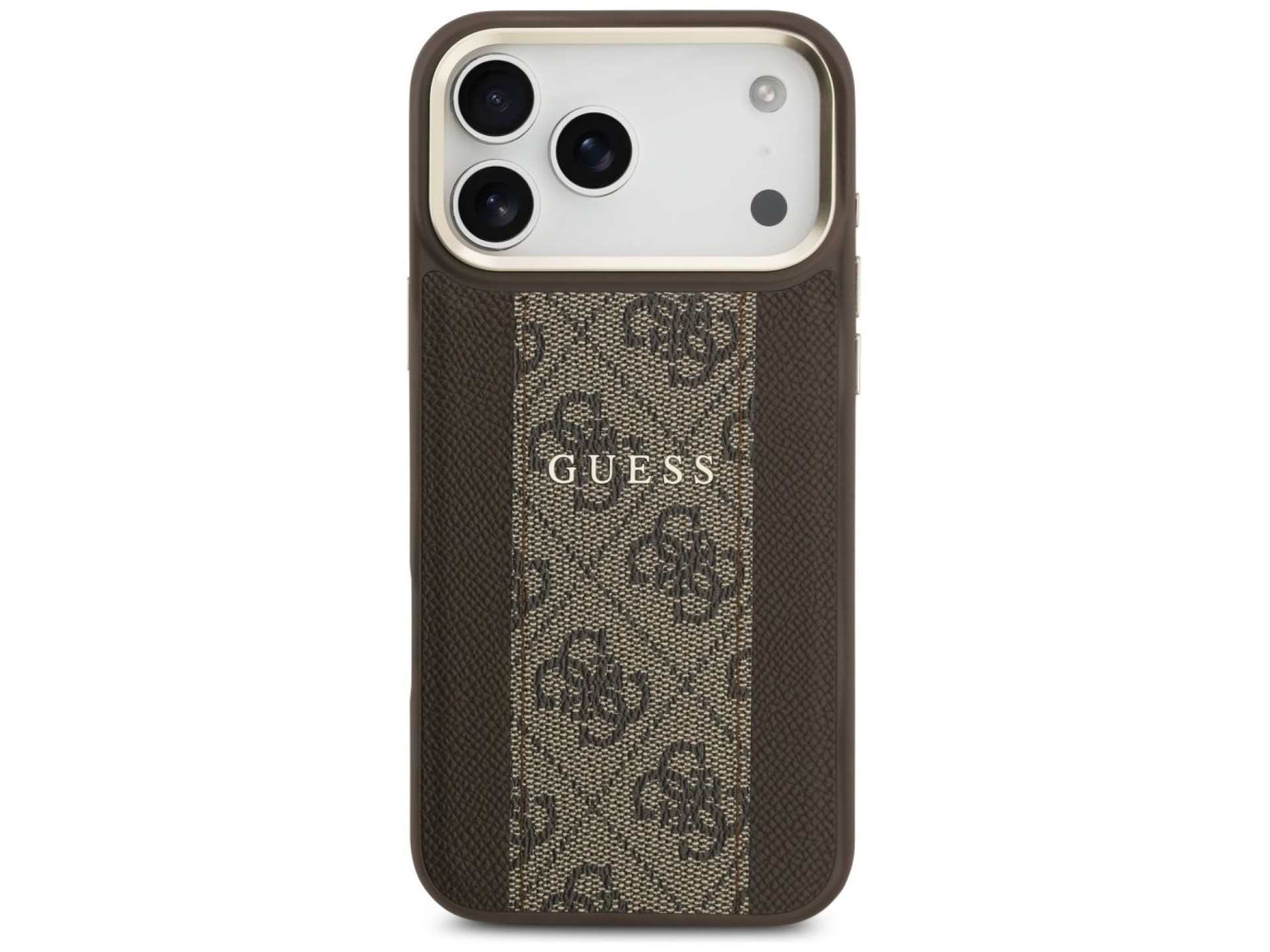 Guess 4G Stripe MagSafe case for iPhone 17 Pro Max - brown