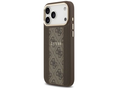 Guess 4G Stripe MagSafe case for iPhone 17 Pro Max - brown Guess 4G Stripe MagSafe case for iPhone 17 Pro Max - brown