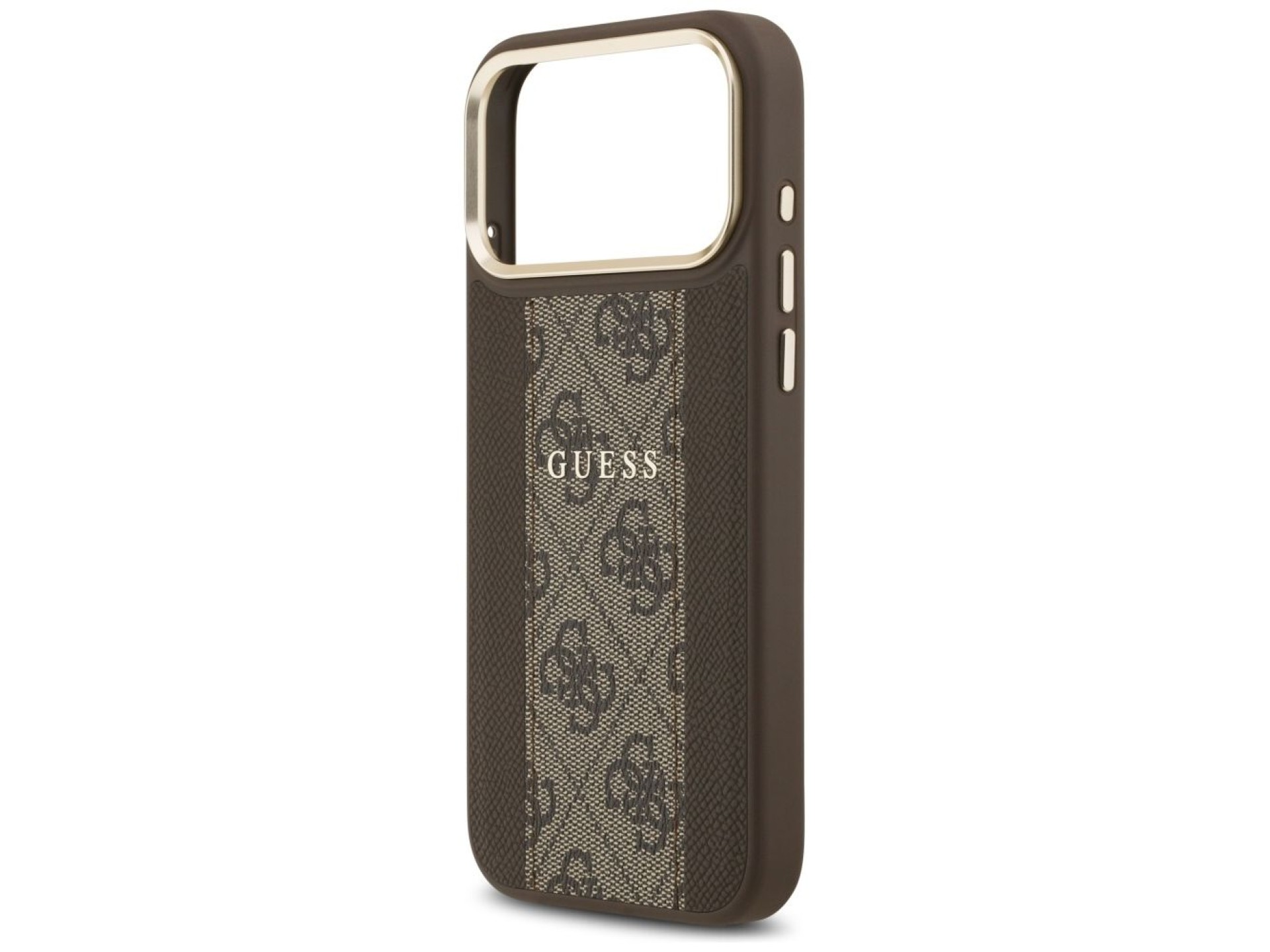Guess 4G Stripe MagSafe case for iPhone 17 Pro Max - brown