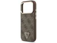 Capa Guess 4G com logotipo triangular e MagSafe para iPhone 17 Pro - Marrom e Dourada Capa Guess 4G com logotipo triangular e MagSafe para iPhone 17 Pro - Marrom e Dourada