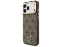 Capa Guess 4G com logotipo triangular e MagSafe para iPhone 17 Pro Max - Marrom e Dourada Capa Guess 4G com logotipo triangular e MagSafe para iPhone 17 Pro Max - Marrom e Dourada