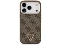 Capa Guess 4G com logotipo triangular e MagSafe para iPhone 17 Pro - Marrom e Dourada Capa Guess 4G com logotipo triangular e MagSafe para iPhone 17 Pro - Marrom e Dourada
