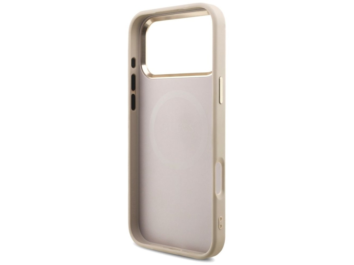 Capa Guess 4G Triangle Logo MagSafe para iPhone 17 Pro Max - Ouro Rosa