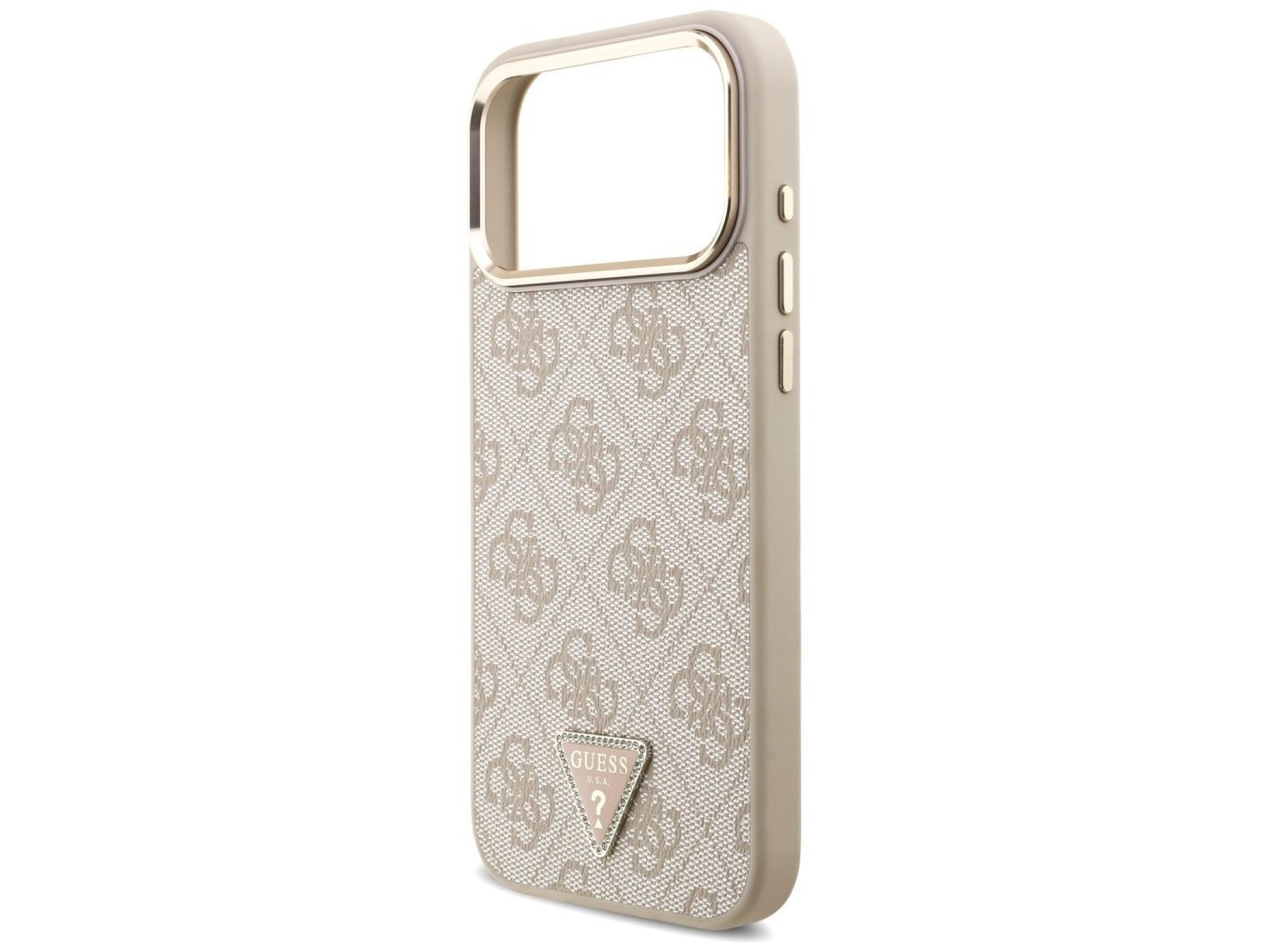 Guess 4G Triangle Logo MagSafe Case for iPhone 17 Pro Max - Rose Gold