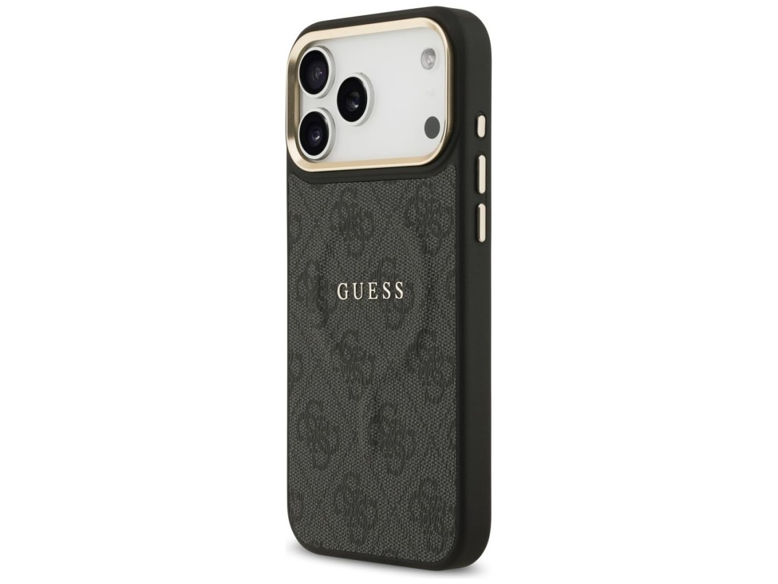Guess 4G PU Classic Logo MagSafe case for iPhone 17 Pro Max - black
