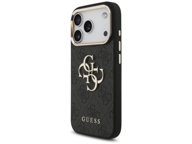 Capa Guess 4G Big 4G Classic Logo para iPhone 17 Pro - Preto e Dourado