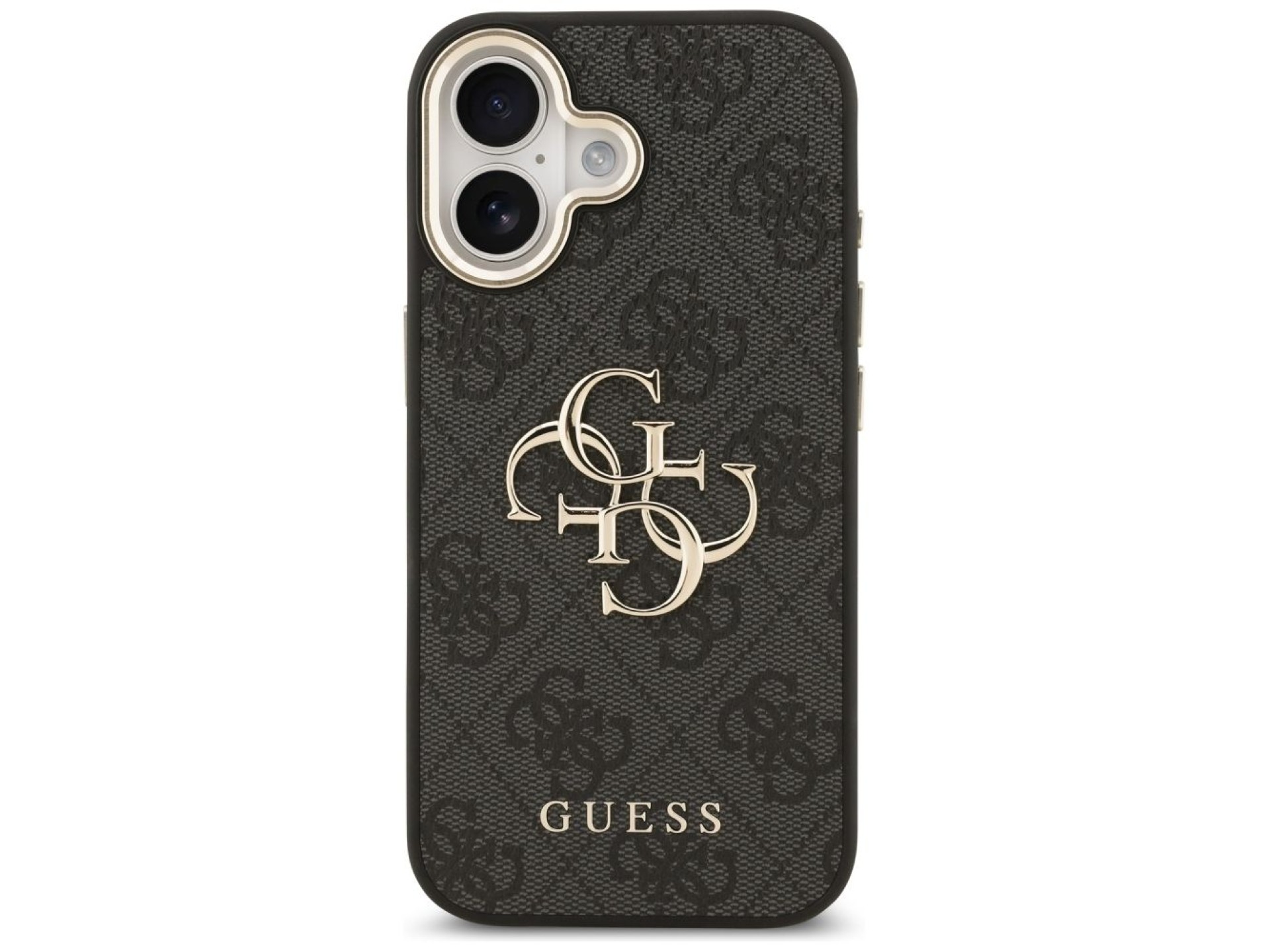 Capa Guess 4G Big 4G Classic Logo para iPhone 17 - Preta e Dourada