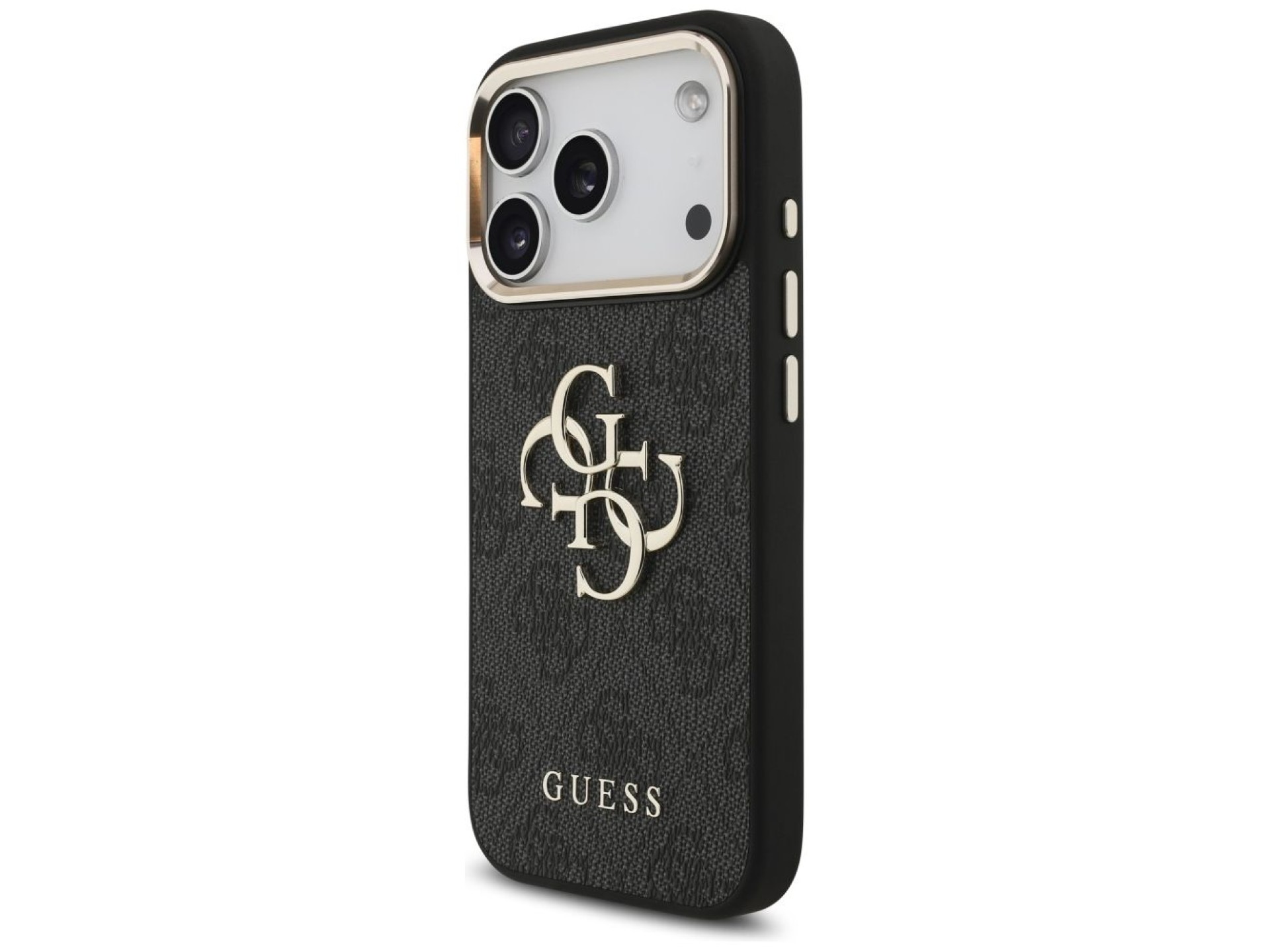 Funda Guess 4G Big 4G Classic Logo para iPhone 17 Pro - Negro y dorado