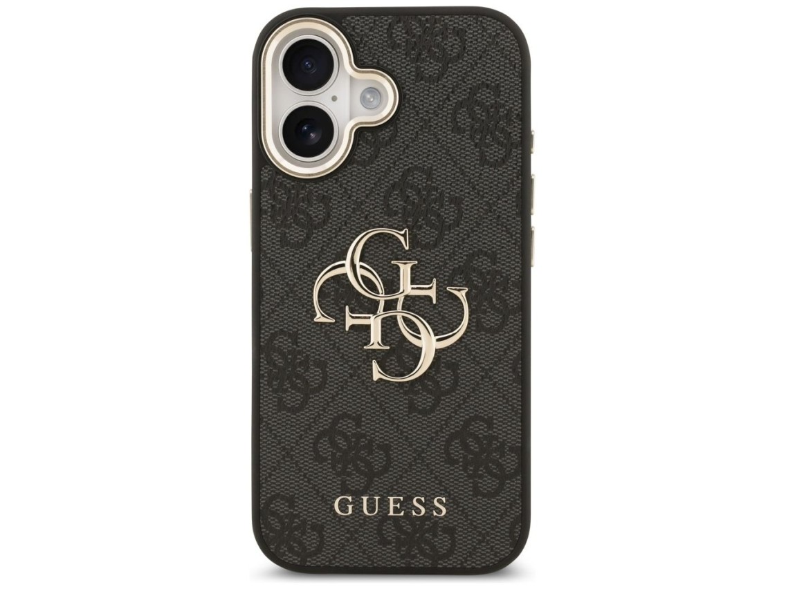 Capa Guess 4G Big 4G Classic Logo para iPhone 17 - Preta e Dourada