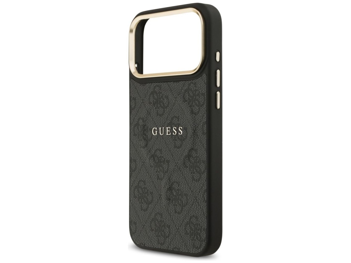 Guess 4G PU Classic Logo MagSafe case for iPhone 17 Pro Max - black