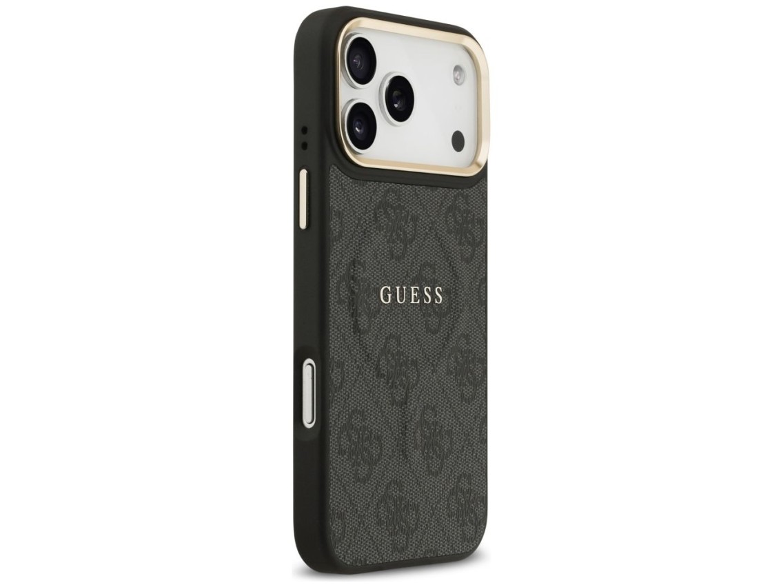 Guess 4G PU Classic Logo MagSafe case for iPhone 17 Pro Max - black