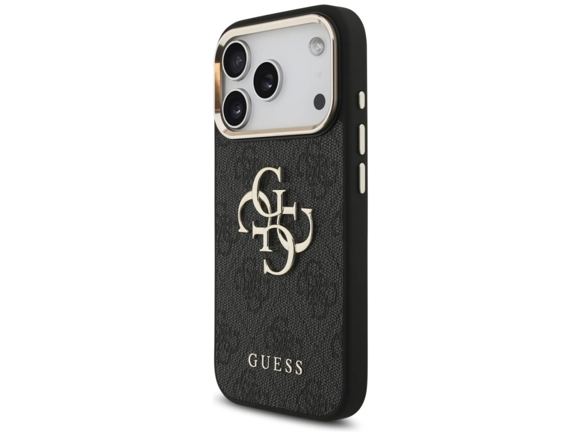 Funda Guess 4G Big 4G Classic Logo para iPhone 17 Pro - Negro y dorado