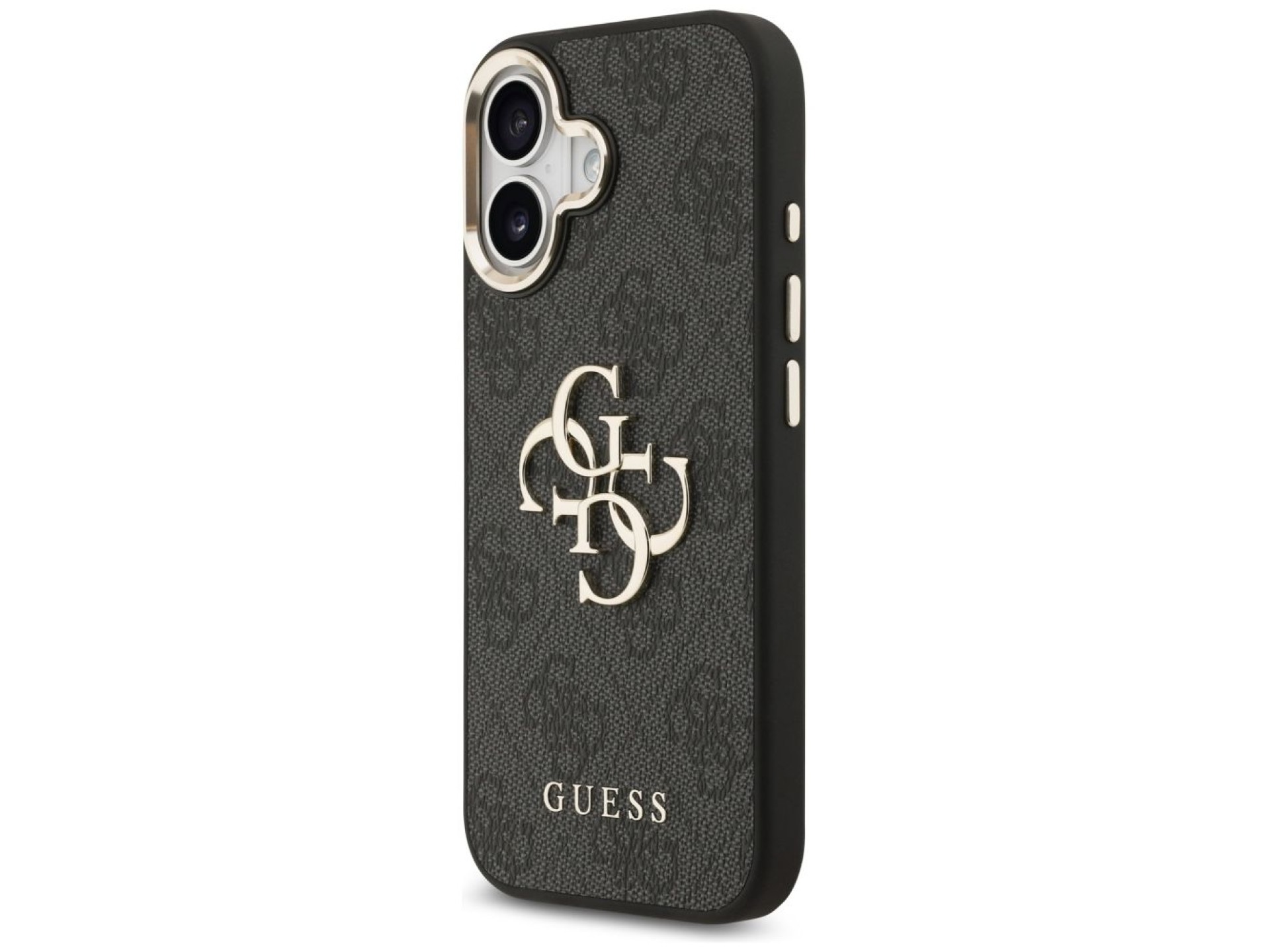 Capa Guess 4G Big 4G Classic Logo para iPhone 17 - Preta e Dourada