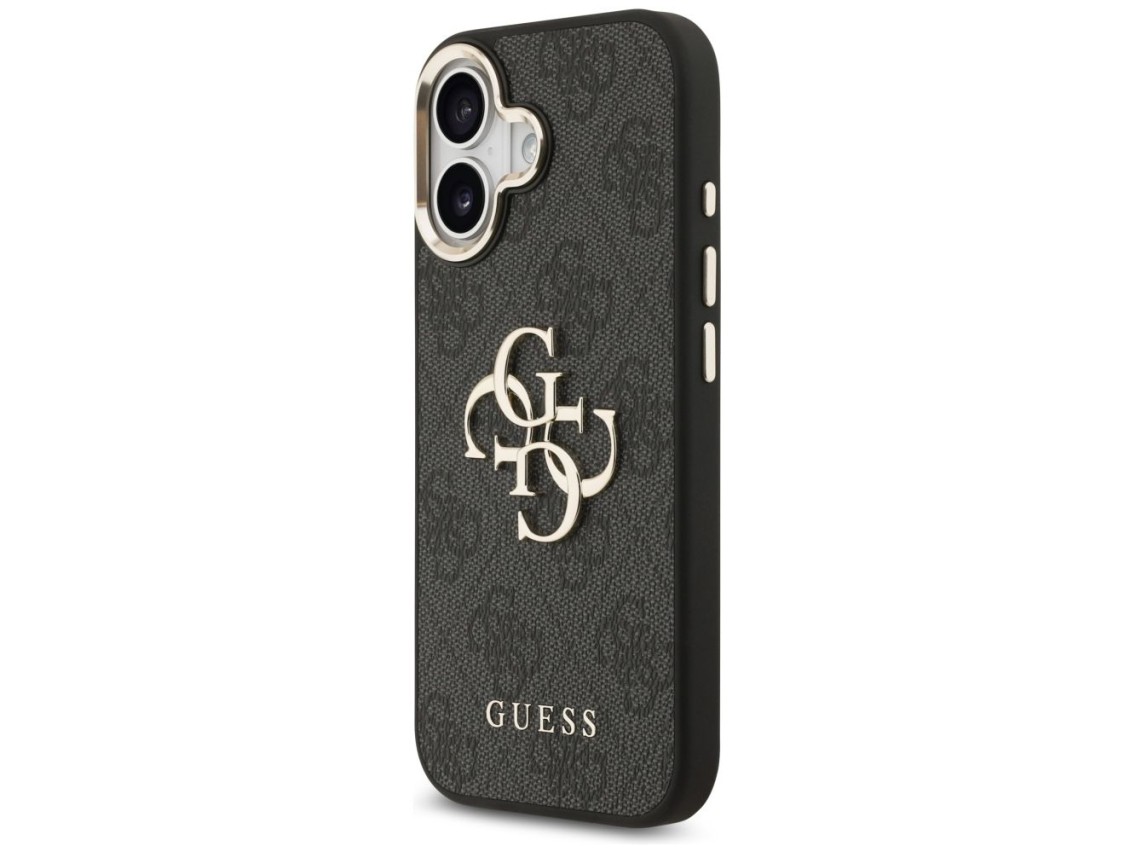 Capa Guess 4G Big 4G Classic Logo para iPhone 17 - Preta e Dourada