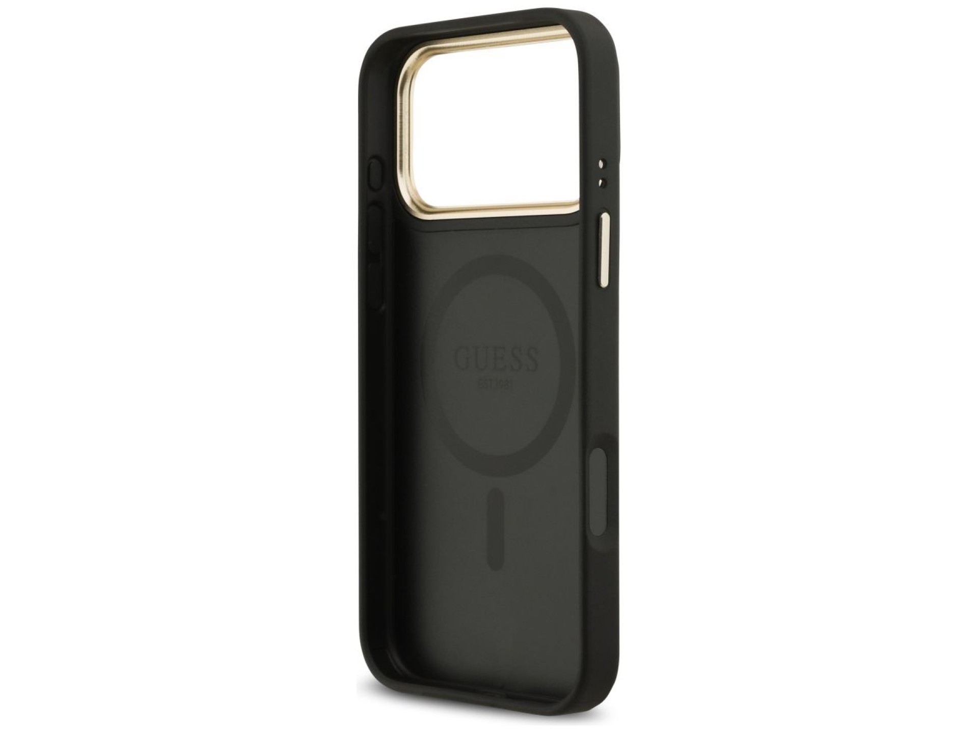 Guess 4G PU Classic Logo MagSafe case for iPhone 17 Pro Max - black