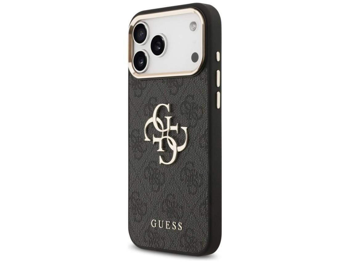 Guess 4G Big 4G Classic Logo Case for iPhone 17 Pro Max - Black and Gold