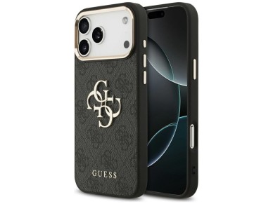 Funda Guess 4G Big 4G Classic Logo para iPhone 17 Pro Max - Negro y dorado Funda Guess 4G Big 4G Classic Logo para iPhone 17 Pro Max - Negro y dorado