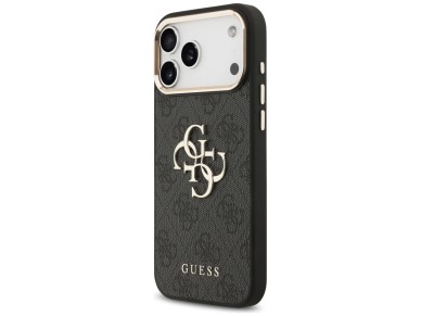 Funda Guess 4G Big 4G Classic Logo para iPhone 17 Pro Max - Negro y dorado