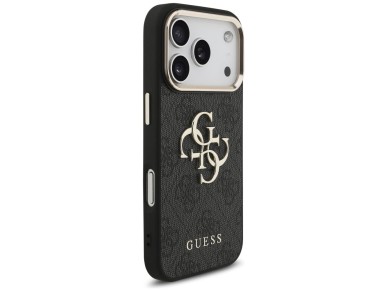 Capa Guess 4G Big 4G Classic Logo para iPhone 17 Pro - Preto e Dourado