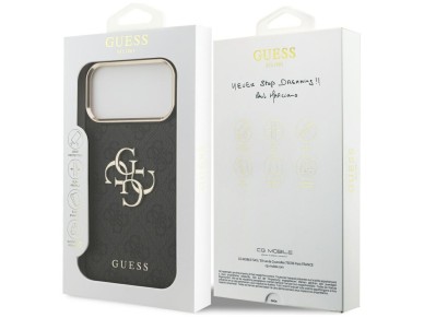 Guess 4G Big 4G Classic Logo Case for iPhone 17 Pro Max - Black and Gold
