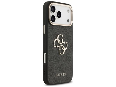 Funda Guess 4G Big 4G Classic Logo para iPhone 17 Pro Max - Negro y dorado