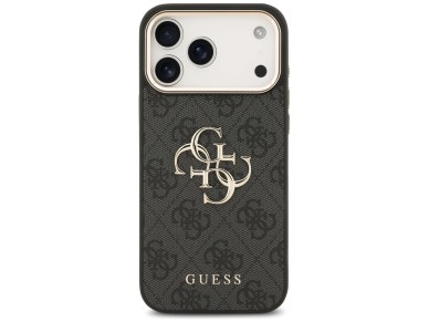 Funda Guess 4G Big 4G Classic Logo para iPhone 17 Pro Max - Negro y dorado