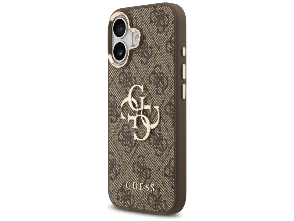 Funda Guess 4G Big 4G Classic Logo para iPhone 17 - Marrón y dorado