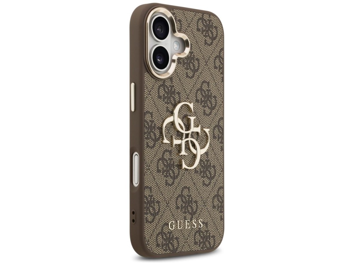 Funda Guess 4G Big 4G Classic Logo para iPhone 17 - Marrón y dorado