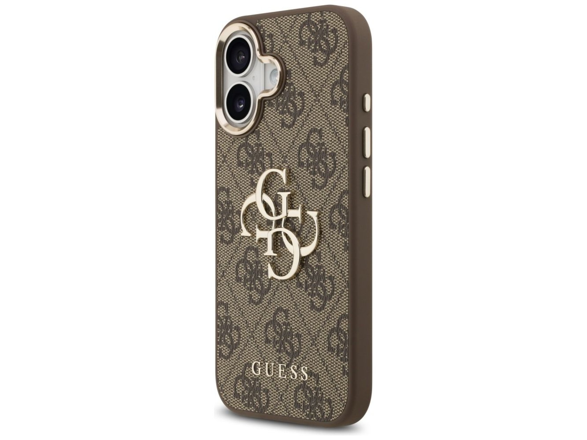 Funda Guess 4G Big 4G Classic Logo para iPhone 17 - Marrón y dorado