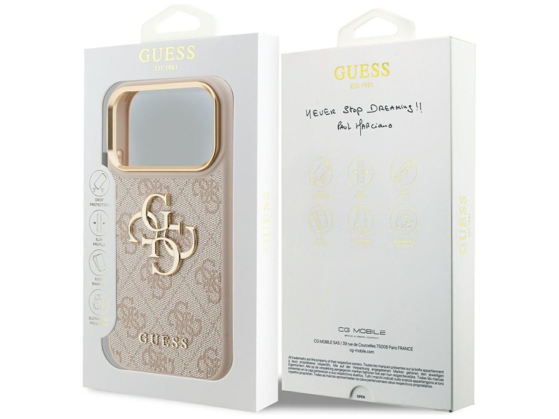 Guess 4G Big 4G Classic Logo Case for iPhone 17 Pro - Rose Gold