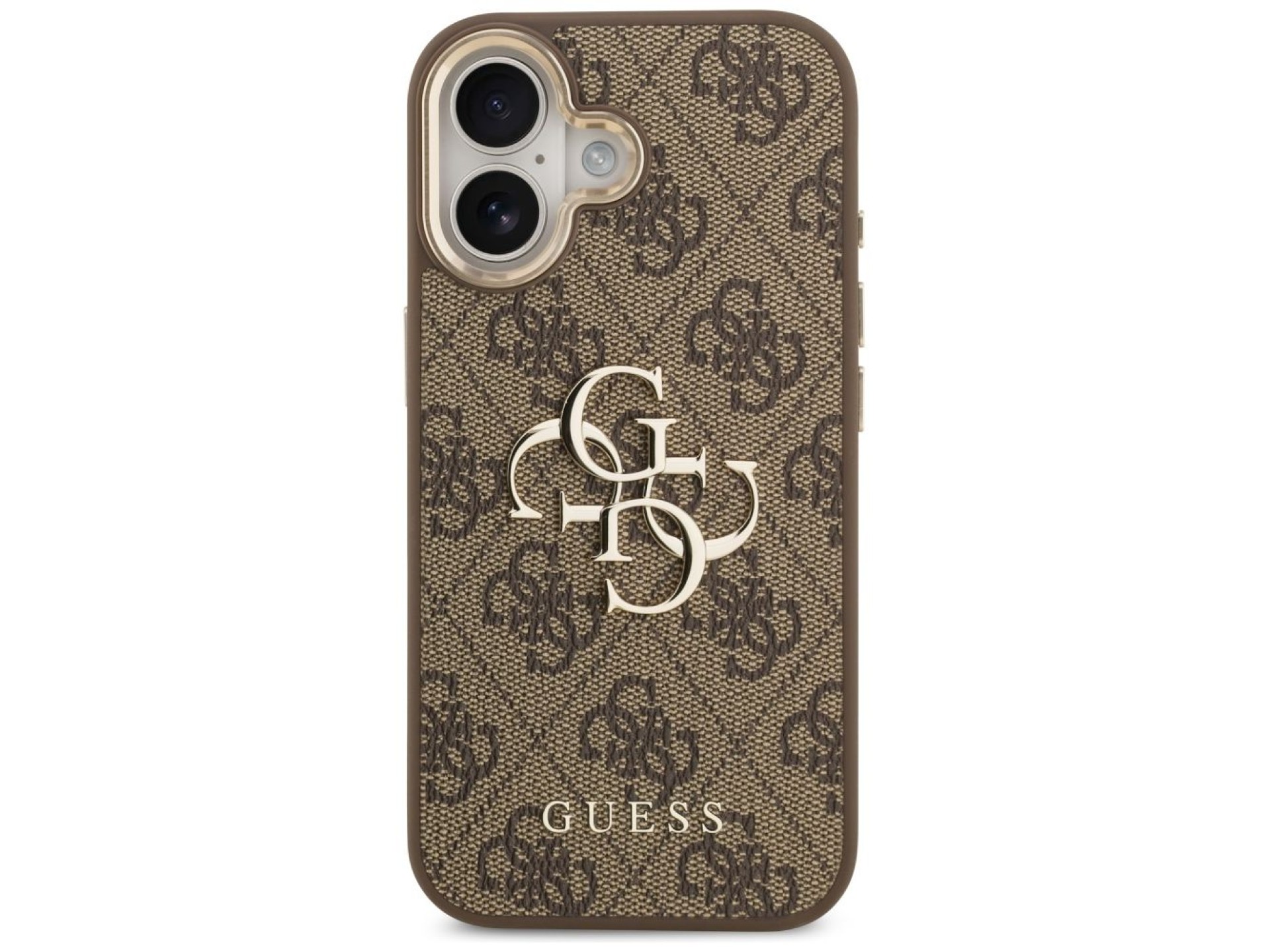 Funda Guess 4G Big 4G Classic Logo para iPhone 17 - Marrón y dorado
