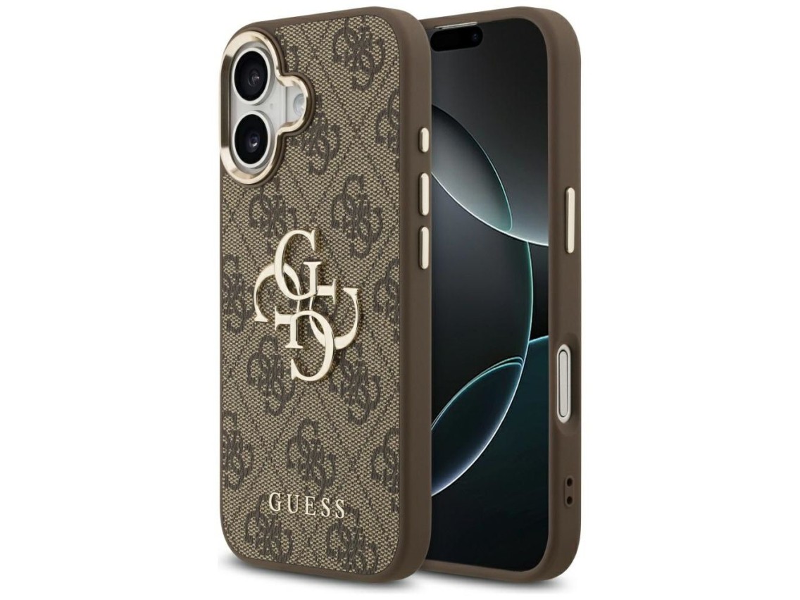 Funda Guess 4G Big 4G Classic Logo para iPhone 17 - Marrón y dorado