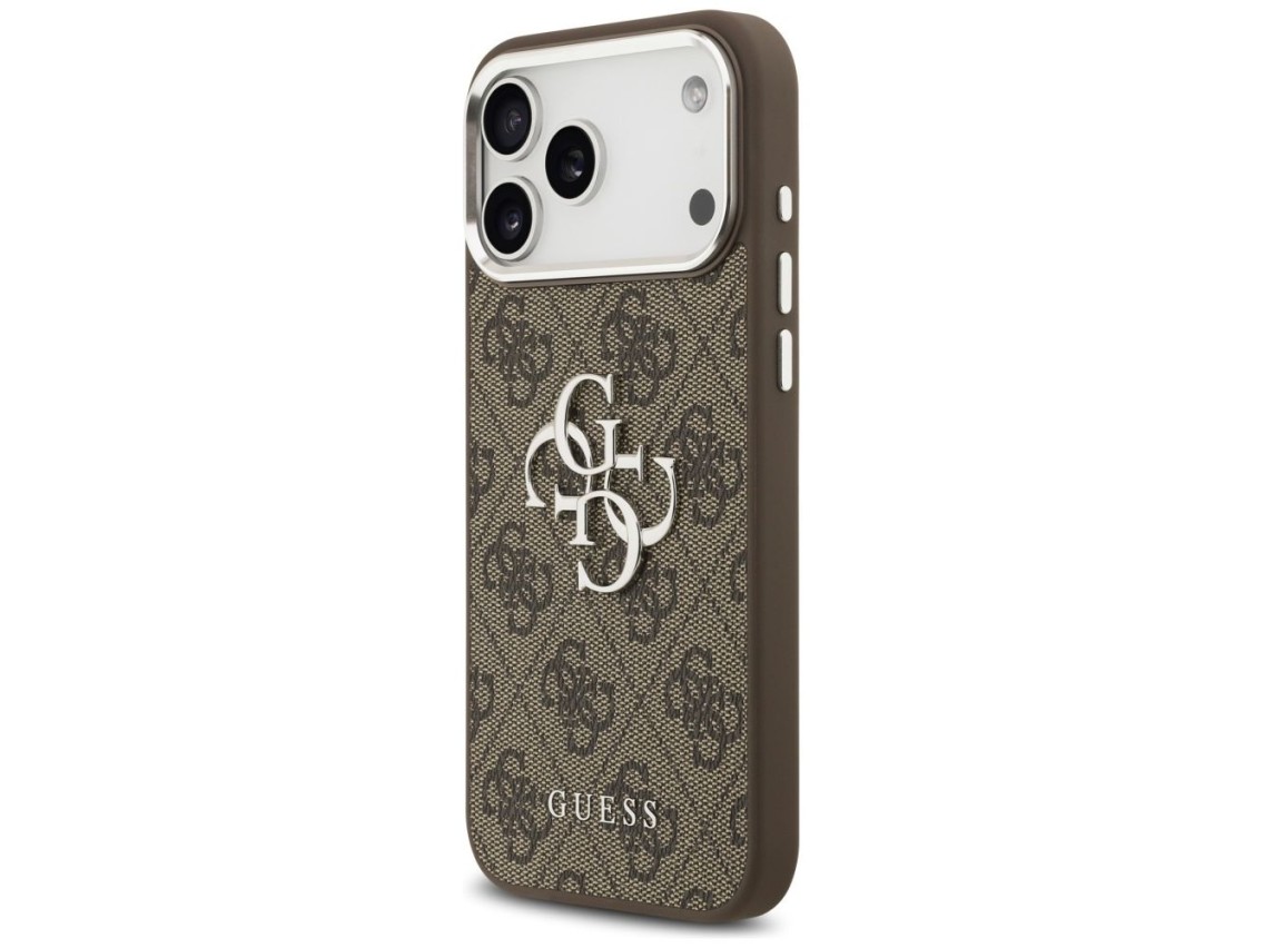 Capa Guess 4G Big 4G Classic Logo para iPhone 17 Pro Max Marrom - Prata