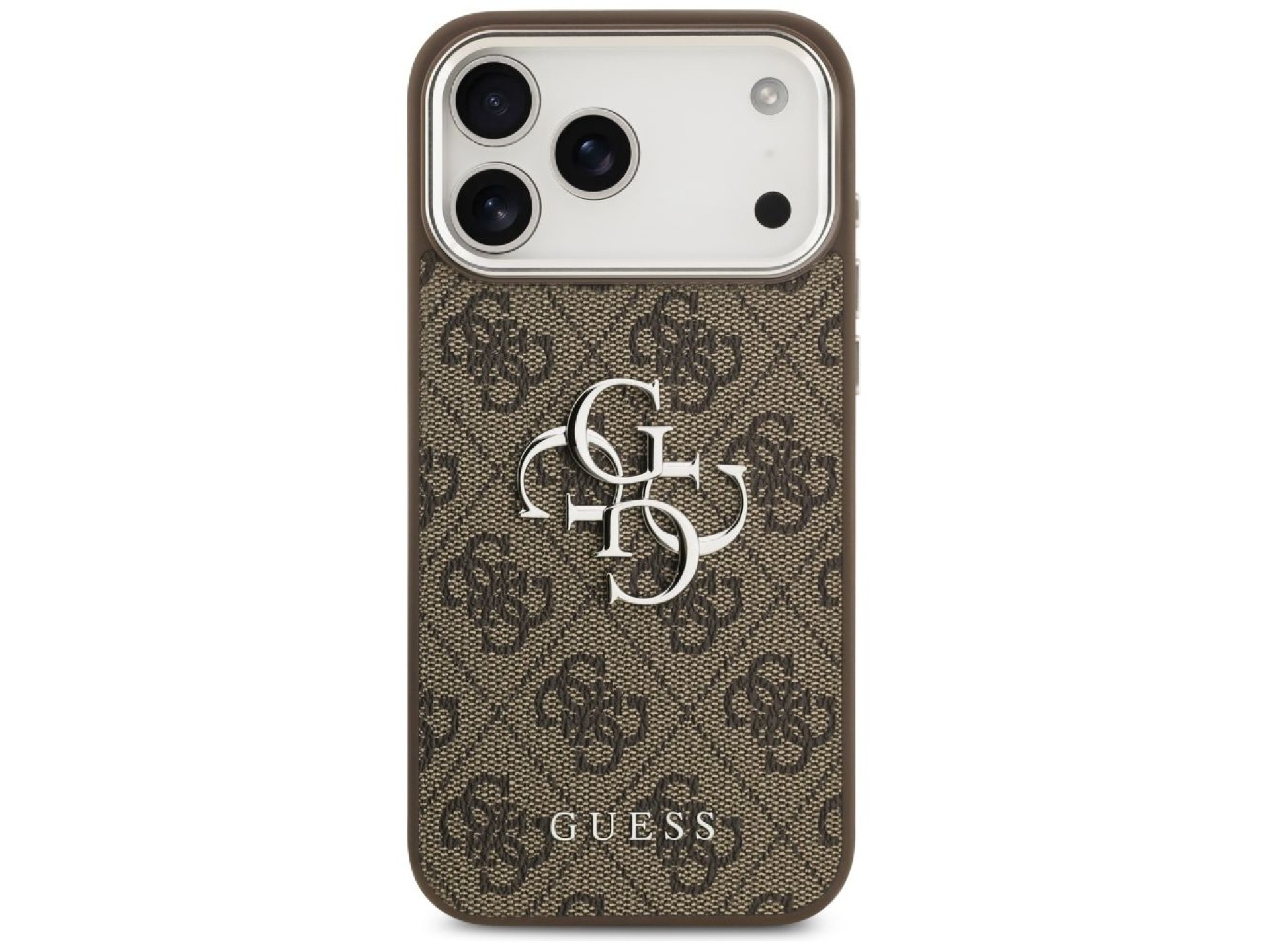 Capa Guess 4G Big 4G Classic Logo para iPhone 17 Pro Max Marrom - Prata